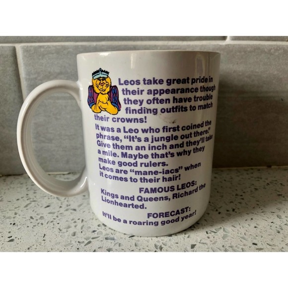 Vintage Leo Astrological Sign Mug​​ - Picture 3 of 7